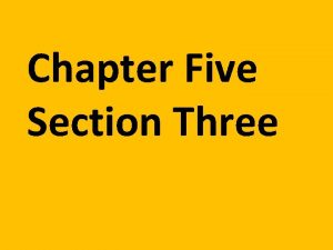 Chapter Five Section Three The Warring States Period