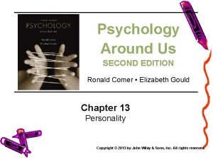 Psychology Around Us SECOND EDITION Ronald Comer Elizabeth