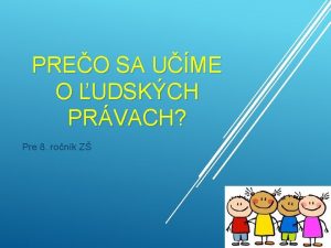 PREO SA UME O UDSKCH PRVACH Pre 8