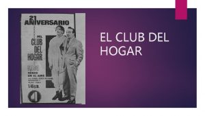 EL CLUB DEL HOGAR GRAN PROGRAMA DE LA