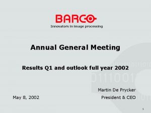 Innovators in image processing Annual General Meeting Results