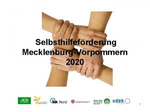 Selbsthilfefrderung MecklenburgVorpommern 2020 1 Selbsthilfefrderung Gesetzliche Grundlage 20