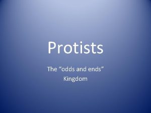 Protists The odds and ends Kingdom Protists Characteristics