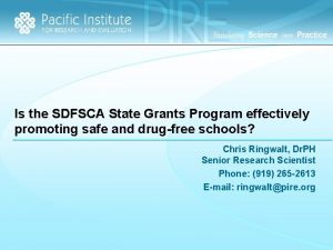 Is the SDFSCA State Grants Program effectively promoting