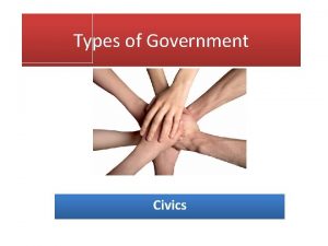 Types of Government Civics Government organizations institutions and