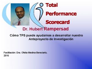 Dr Hubert Rampersad Cmo TPS puede ayudarnos a