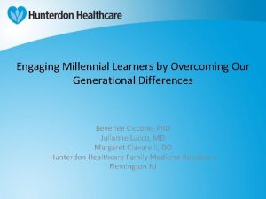 Engaging Millennial Learners by Overcoming Our Generational Differences