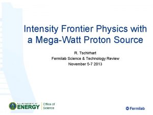 Intensity Frontier Physics with a MegaWatt Proton Source