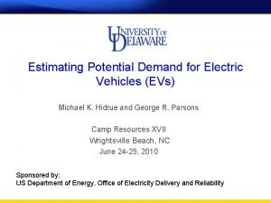 Estimating Potential Demand for Electric Vehicles EVs Michael