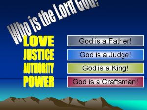 God is a Father God is a Judge