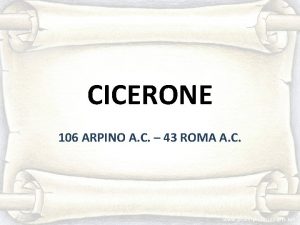 CICERONE 106 ARPINO A C 43 ROMA A