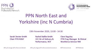 PPN North East and Yorkshire inc N Cumbria
