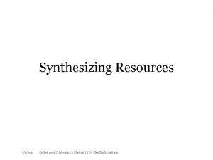 Synthesizing Resources 792014 English 1301 Composition Rhetoric I