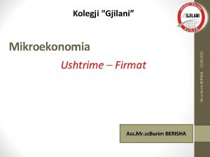 Mikroekonomia Mr sc Burim BERISHA Ushtrime Firmat 12262021