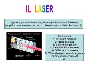 Sigla di Light Amplification by Stimulated Emission of