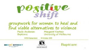 groupwork for women to heal and find viable