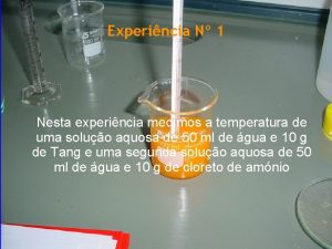 Experincia N 1 Nesta experincia medimos a temperatura