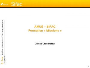 Comptable Sifac Systme dInformation Financier Analytique et Sifac