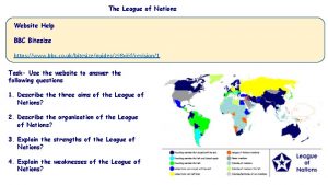 The League of Nations Website Help BBC Bitesize