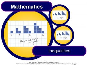 Contents Inequalities A Representing inequalities on number lines