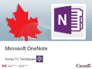 Microsoft One Note Surrey TC Tech Squad Tech