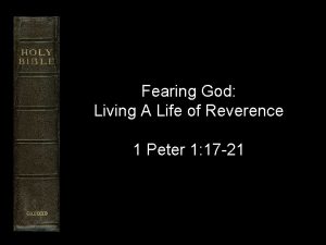 Fearing God Living A Life of Reverence 1