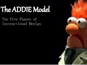 The ADDIE Model The Five Phases of Instructional