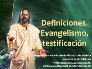 Definiciones Evangelismo testificacin Resumen de la Gua de