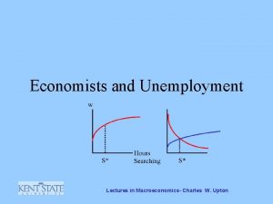 Economists and Unemployment Lectures in Macroeconomics Charles W