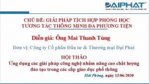 CH GII PHP TCH HP PHNG HC TNG