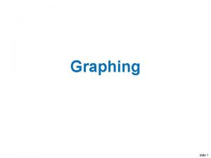 Graphing slide 1 Graphing Part 1 Write this