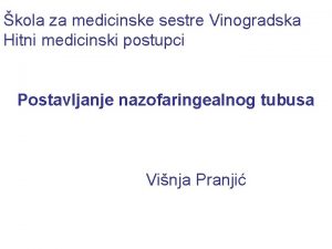 kola za medicinske sestre Vinogradska Hitni medicinski postupci