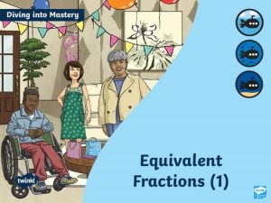 Equivalent Fractions 1 Diving Label the fractions and