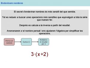 Endevinem nombres El secret dendevinar nombres s ms