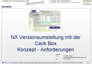 Projekt 200357 Siemens Product Lifecycle Management Software Deckblatt