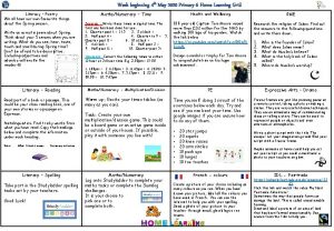 Week beginning 4 th May 2020 Primary 6