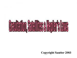 Copyright Sautter 2003 Gravitation The Law of Universal