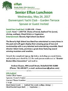 Senior Elfun Luncheon Wednesday May 24 2017 Danversport