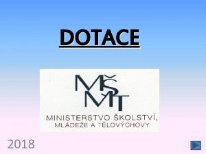 DOTACE 2018 Metodick pokyny k erpn dotace MMT