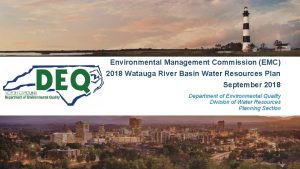 Environmental Management Commission EMC 2018 Watauga River Basin