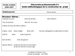 Dcouverte professionnelle 6 h Guide mthodologique de la