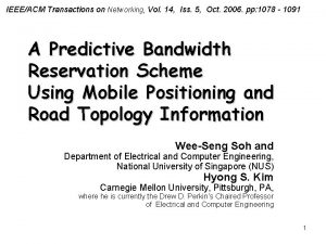 IEEEACM Transactions on Networking Vol 14 Iss 5