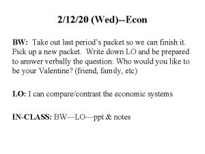 21220 WedEcon BW Take out last periods packet