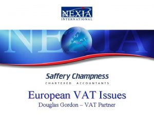 Members logo European VAT Issues Douglas Gordon VAT