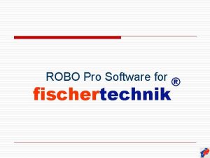 ROBO Pro Software for fischertechnik ROBO Pro Screen