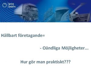 Hllbart fretagande Ondliga Mjligheter Hur gr man praktiskt