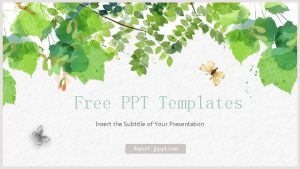 Free PPT Templates Insert the Subtitle of Your