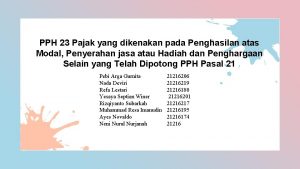 PPH 23 Pajak yang dikenakan pada Penghasilan atas