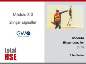 Mdulo SLS Slinger signaller Mdulo Slinger signaller SLS