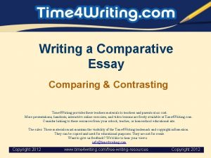 Writing a Comparative Essay Comparing Contrasting Time 4